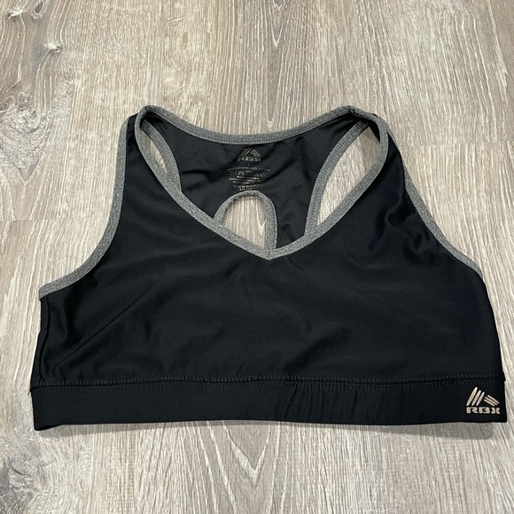 Reebok Other - Reebok Sports Bra Black Grey Large RBX